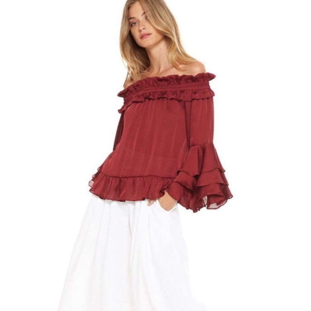 Misa Los Angeles Off the Shoulder Blouse